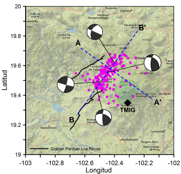 Mapa zona paricutin